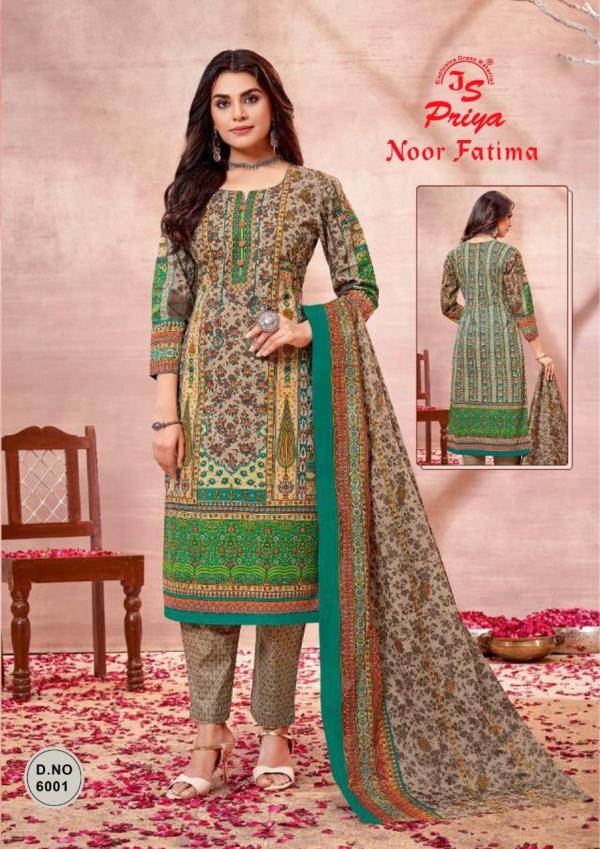 Js Priya Noor Fatima Vol-6 Cotton Designer Excluisve Dress Material